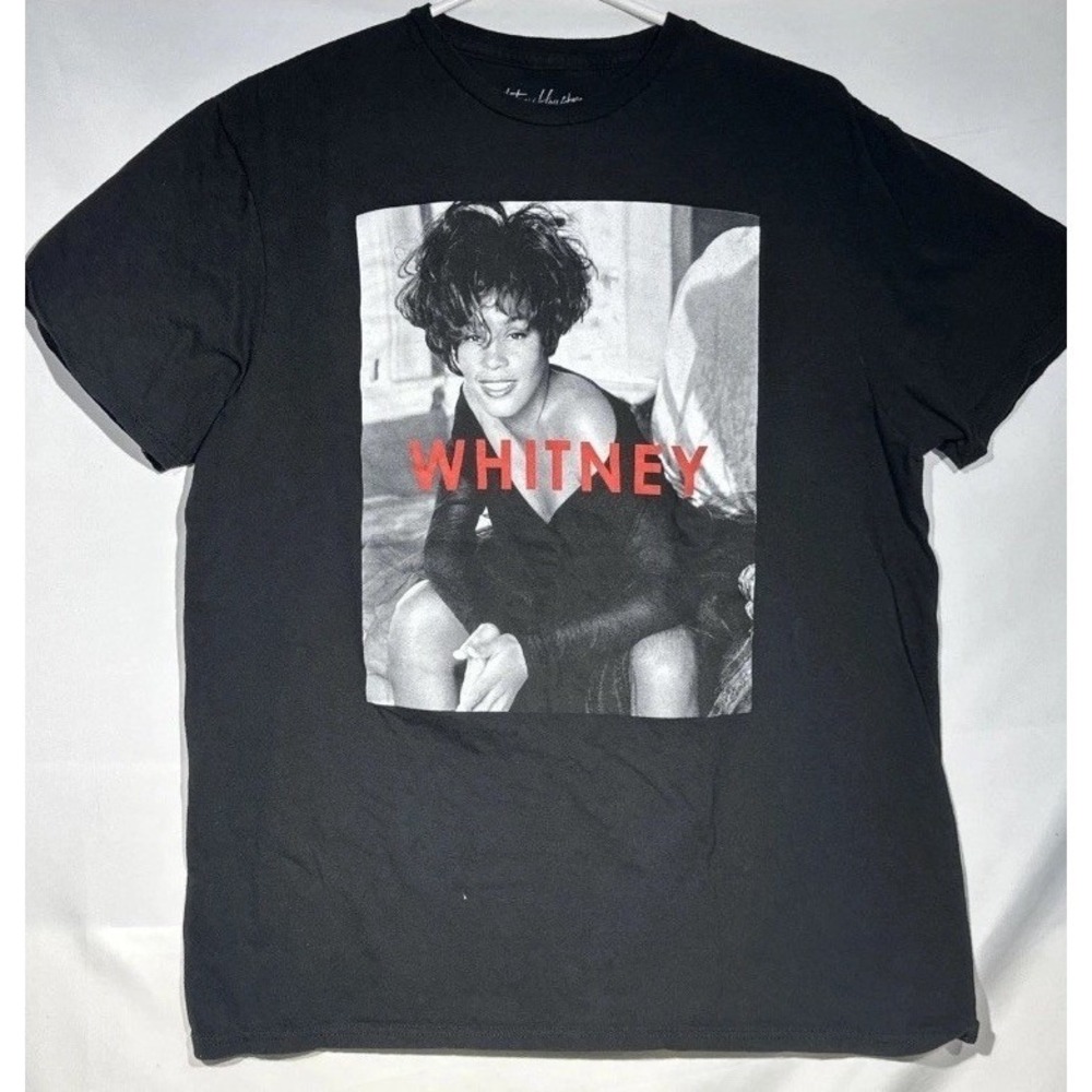 Whitney Houston T-Shirt Mens Small Black New Photo Graphic Tee C590